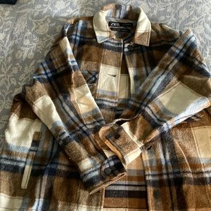 Zara Women’s Plaid Shacket/Overshirt - Size S - Great Condition!